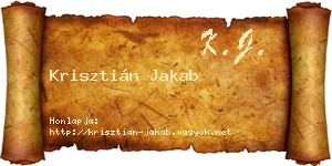 Krisztián Jakab névjegykártya